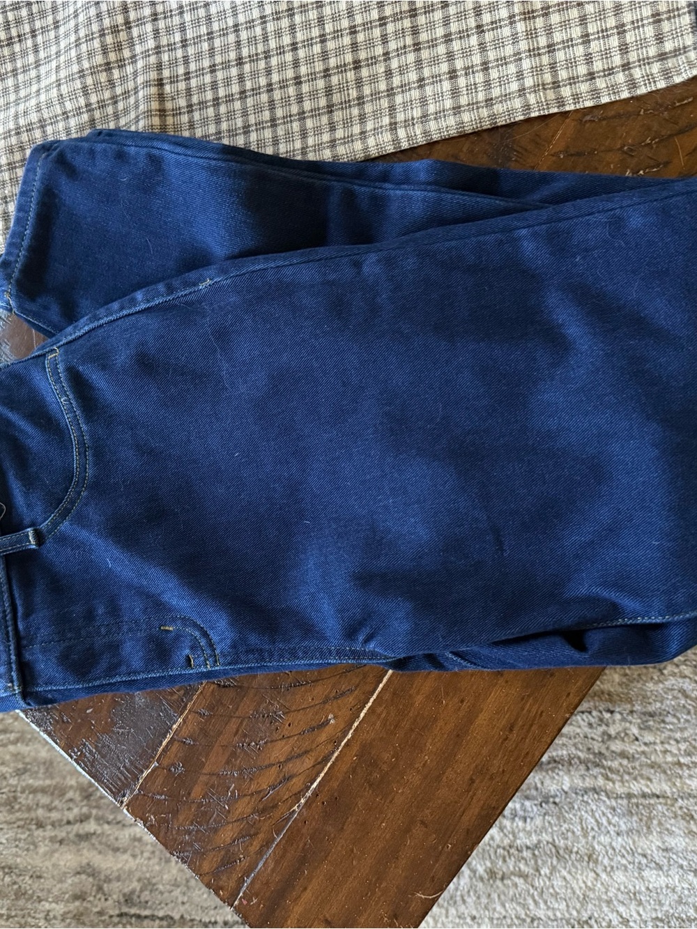 Time and Tru Dark Blue Denim Jeans with Contrast Stitching